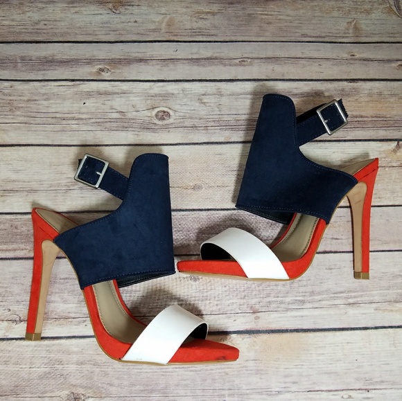 orange and blue heels
